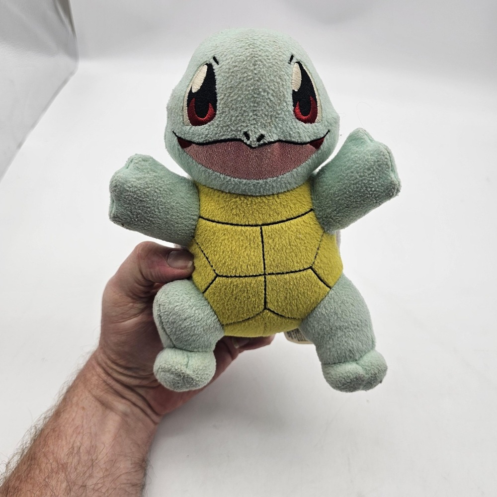 TOMY Pokemon Squirtle Turtle Plush Stuffed Toy Small Blue Soft Washable Cute